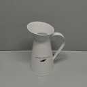 Rustic Shabby Chic Milk Can,Thickened Metal Farmhouse Decor,Galvanized Flower for Home,French White Pitcher,Milk Jug,Living Room, Bedroom, Kitchen, Porch, Bathroom (White, 9 Inch)