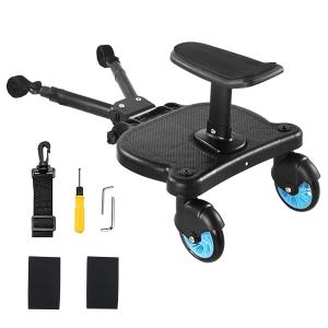 Universal Stroller Board with Detachable Seat Suitable for Most Brands of Strollers, Stroller Board Attachment for Toddler, Stroller with Standing Platform,Holds Children Up to 55lbs (Blue)