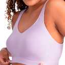 SHAPERMINT Wireless Bras for Women No Underwire  Small to Plus Size Bralettes with Support and Natural Lift (2XL: 36G, 38DD/EG, 40DDD/E, 42CD, 44CD, Lavender, Fixed Straps)