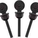 StixToGo Black Circle Beverage Plug for Disposable Lids, Package of 400