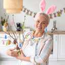 Gerrii 60 Pcs Easter Bunny Charms Pendants Bunny Resin Enamel Jewelry Pendants He Is Risen Rabbit Charms for Easter Spring Jewelry Making Earring Necklace Bracelet Making DIY Crafts Accessories