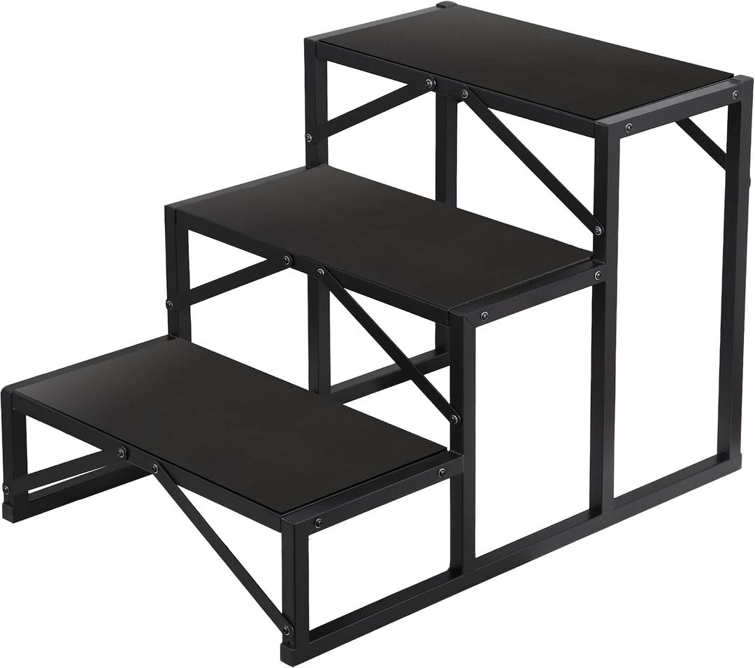 3-Step Heavy Duty Hot Tub Step, 500LBS Capacity, 24 High with Non-Slip Pad & Powder-Coated Steel, Tool-Assisted Easy Assembly for Spa, Pool, RV, Indoor/Outdoor Use