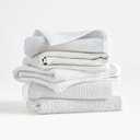 Realm 17" x 27" 100% Cotton Kitchen Towel (4 Pack) | Dobby Textured Pebble Grey | Soft, Plush & Absorbent with Solid White Backing