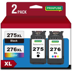 275 and 276 Ink Cartridges Replacements for Canon Ink 275 and 276 PG-275XL CL-276XL Used with Canon PIXMA TS3500 TS3522 TS3520 TS3720 TS3722 TR4700 TR4720 TR4722 Printer, Packaging May Vary