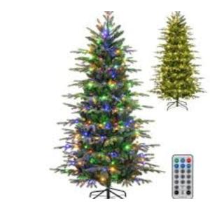 7.5 ft. Pre-Lit Artificial Christmas Tree with Warm White LED Lights
