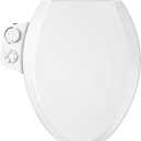 ZMJH S001-B1 Bidet Toilet Seat Non-Electric, Fits Elongated Toilets, Dual Nozzle System, Ambient Water Temperature with Adjusting Spray Pressure, Slow Close, Easy to Install, White