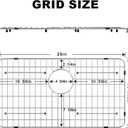 Stainless Steel Sink Grid and Protectors for Bottom of Kitchen Sink, 26" x 14" with Rear Drain for Single Sink Bowl (26" X 14 1/16")