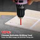 Goldblatt 10PCS 1/4" Diamond Drill Bits, 6mm Diamond Hole Saw Kit for Porcelain Tile Ceramic Concrete Granite Marble Hard Materials (not for Wood)