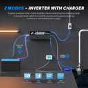 2500 Watt Sump Pump Backup Battery System, Automatic Switching to Battery Inverter Power, Professional Backup System in Case of Power Failure, Pure Sine Wave Output Remote Controller with LCD Screen