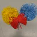 3 Pack Large Stringy Balls, 4 Inch Stretchy Silicone Sensory Toss Balls for Kids & Adults, Soft Fidget Stress Relief Toy, 90s Retro Toys, Easter Basket Stuffers, Party Favors (Red Yellow Blue)