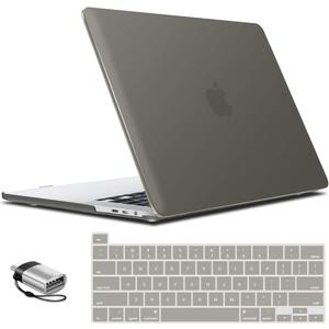 IBENZER Compatible with MacBook Pro 16 Inch Case A2141 Release 2020 2019, Hard Shell Case with Keyboard Cover & Type C Adapter for Old Version Mac Pro 16, Gray,T 16GY+1TC