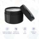 Houseables Cosmetic Containers With Lids, Black Jars, Lotion Container, 2 Oz Jars With Lids, Small Plastic Pot for Body Butter, Cream, Makeup, Powder, Body Scrub, Lip Scrub, Balm, Travel, Empty, 24 PK