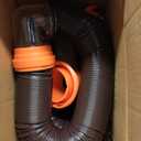 Camco RhinoFLEX 15-Ft RV Sewer Hose Kit - Features Clear Elbow Fitting w/Removable 4-in-1 Adapter - Connects to 3 Slip or 3/3.5/4 NPT Threaded Sewer Connection (39770)