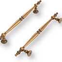 Shimeyao Cabinet Pulls Hole Center Vintage Cabinet Pulls Handles Drawer Handles Closet for Kitchen Bathroom Drawer Dresser Pull Hardware(10 Pack,Antique Brass,6.3"(160mm) Hole Center)