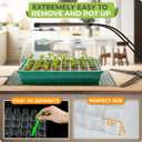 CARPATHEN Seed Starter Tray with Grow Lights and Heating Mat - 40 Cell Plant Germination Tray with 4.7" Humidity Dome Seed Starter Kit for Indoor Seed Starting and Propagation