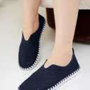 Project Cloud Womens Shoes - Lightweight Summer Loafers for Women with Memory Foam Insole - Breathable Womens Loafers - Perfect Summer Shoes for Women 2025 (Rose, Navy, 8)