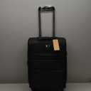 KROSER Hardside Expandable Carry On Luggage with Spinner Wheels & Built-in TSA Lock, Durable Suitcase Rolling Luggage with USB Port, Carry-On 20-Inch, Black