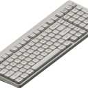 NuPhy Node100 Wireless Mechanical Keyboard, Hot Swappable Custom Low Profile Keyboard, 103 Keys Computer Gaming Keyboards, Supports Touch Gestures, PBT Keycaps, RGB Backlit, Bluetooth/2.4GHz/USB-C (White)