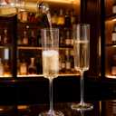 Ciaell 36 Pack Plastic Champagne Flutes - 6 Oz Disposable Champagne Glasses - Square Clear Plastic Toasting Glasses for Party Birthday Anniversary Wedding