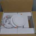 Amico 24 Pack 6 Inch 5CCT Ultra-Thin LED Recessed Ceiling Light with Junction Box, 1050LM Brightness, Dimmable Canless Wafer Downlight, 12W, ETL&FCC