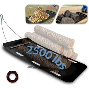 Yard Drag Sled, 1/8" Thickened HDPE, Upgraded Heavy Yard Drag Sled, Suitable for Hauling Various Heavy Items,Yard Debris,Lumber, Construction Materials, Size: 48IN×90IN