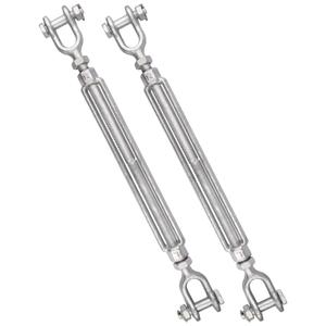 Galvanized Steel Turnbuckle 3/4 x 12 Inch Forged Jaw and Jaw Turnbuckles for Cable Rail Rigging Rope Chain 5,200 lbs Working Load Limit, 2PCS (3/4" X 12")