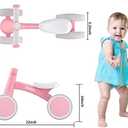 SEREED Baby Balance Bike for 1 Year Old Boys Girls 12-24 Month Toddler Balance Bike, 4 Wheels Toddler First Bike, First Birthday Gifts (Pink New)