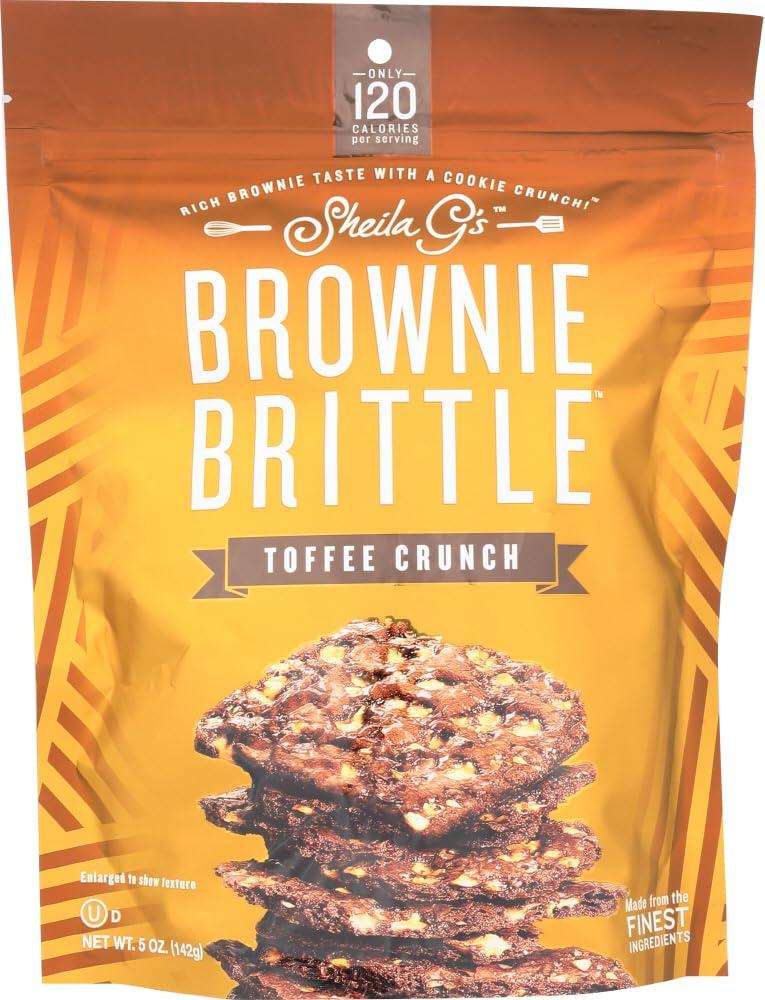 Sheila G's Brownie Brittle, Toffee Crunch, 4-Ounce (Pack of 6)