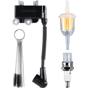 291337001 Ignition Coil for Ryobi RY251PH RY252CS RY253SS 2 Cycle 25cc String Trimmer Brush RY254BC 25.4cc Brush Cutter with Spark Plug Oil Filter