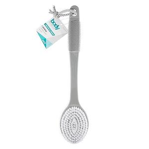 Freeman Gentle Bristle Bath Brush, Soft & Stiff Shower Bristles, Remove Dead Skin, Long Rubber Handle for Gripping, Gently Exfoliating for Back & Body, Stimulates Blood Circulation, 1 Count