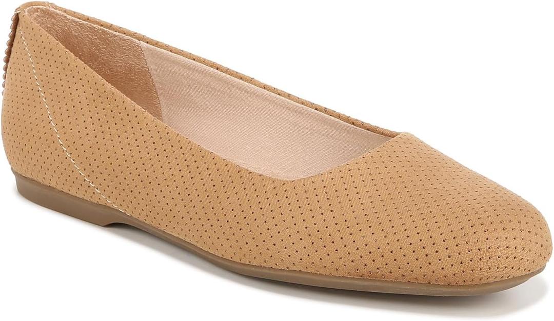 Dr. Scholl's Shoes Women's Wexley Slip On Ballet Flat Loafer (7.5, Warm Tan Microfiber)