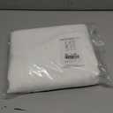 NICETOWN White Linen Sheer Curtains and Drapes 84 inches Long, Rod Pocket & Back Tab semitransparent with Light Through Vertical Window Treatments for Sliding Glass Door & Living Room, 52"W, Set of 2