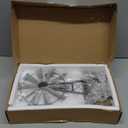 Vintage Farmhouse Windmill Tabletop Decor - Handcrafted Galvanized Metal & Wood Rustic Accent for Desk, Shelf, or Kitchen