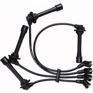 Set of 4 PCS Spark Plugs Wire Set 9160 0000-18-121A RCRC-ZE21 671-4220 Compatible with 1990-2000 Mazda Miata L4 1.8L