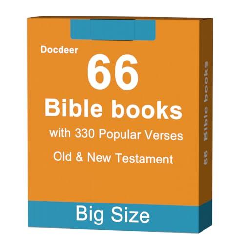 Bible 66 Books Flash Cards: 330 Popular Verses & Essential Information About Each Book