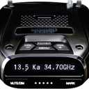 Uniden DFR7 Super Long Range Wide Band Laser/Radar Detector, Built-in GPS w/Mute Memory, Voice Alerts, Red Light & Speed Camera Alerts, OLED Display, Black