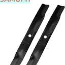 2 Pack AM141034 Lawn Mower High Lift Blade Compatible with 42 Inch Deck John Deere D105 D110 LT160 LA135 Z225 - Heavy Duty Blade Replaces AM141034 AM141032 M154062 AM137327 M15406