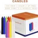 YOROXRG 100 pcs Spells Chime Candles Unscented Assorted Colors Mini Taper Candles | 4" Tall x 1/2" Diameter | Great for Casting Chimes, Rituals, Spells