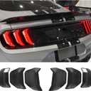 Danti Tail Light Cover for Ford Mustang 2018 2019 2020 2021 2022 2023 Taillight Guard Trim Frame Bezels Accessories 6pcs (Smoked Black)