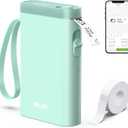 Nelko Label Maker Machine with Tape, P21 Bluetooth Label Printer, Wireless Mini Label Makers with Multiple Templates for Organizing Office Home, Green