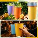 Lallisa 8 Pack Stainless Steel Cups 16 oz Pint Tumbler Colorful Stackable Pint Cups Metal Drinking Glasses for Kids Birthday Adults Coffee Beer Bar Home Travel Outdoor Camping, Unbreakable