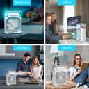 NTMY Portable Air Conditioner Fan, Mini Evaporative Air Cooler with 7 Colors LED Light, 1/2/3 H Timer, 3 Wind Speeds and 3 Spray Modes for Your Desk, Nightstand, or Coffee Table