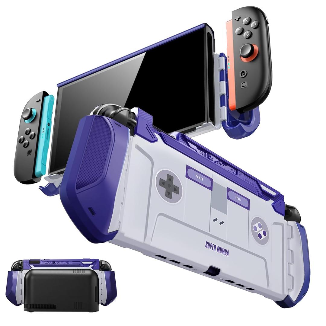 Mumba for Nintendo Switch 2 Case [Blade Series] [Dock Friendly] [Military-Grade Protection] Switch 2 Grip Protective Cover Shell, Quick-Release Joy-Con, Accessories for Switch 2 Controllers (Retro)