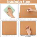 Kosiz 40 Pack 12x12 Cork Board Squares Bulk 1/4" Cork Board Tiles for Wall