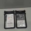 Niveaya Double Space Waterproof Phone Pouch (2-Pack) - IPX8 Phone Case Dry Bag for Beach, Kayak, Cruise Travel Essentials - Compatible with iPhone 17/16/15/14 Pro Max Galaxy S25/S24 Ultra (up to 8.3") (Black+ Black)