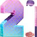 Shappy 16 Inch Mermaid Piñata Purple Number Birthday Piñata Party with Stick Blindfold Confetti for Anniversary Celebration Birthday Decoration Supplies(Number 2)