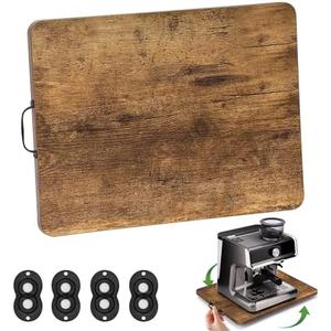 Appliance Slider, Sliding Tray for Coffee Maker, Coffee Pot Slider for Countertop, 360° Rolling Tray Appliance Slider for Kitchen Appliances- Rustic Brown (13” X 14”)