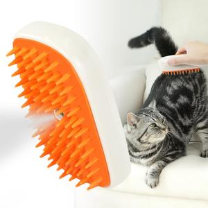 2 x Nepfaivy Cat Steam Brush for Shedding - Steamy Cat Brush for Indoor Cats, Rechargeable Steaming Dog Brush, Pet Spray Hair Removal Comb for Massage, Spritz Defur Comb Mist Water Steamer