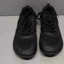 WHITIN Men's Wide Barefoot Shoes + Zero Drop & Durable Tire Tread-Inspired Sole (Black, L)