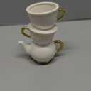 Tioncy Mini Teacup Bud Vase 5" Wonderland Tea Party Decorations Antique Vintage Kitchen Decor Whimsy Ceramic Vase Bridgeton Tea Party Favor for Wedding Gift Birthday Bridal Showers Home(1 Pcs)